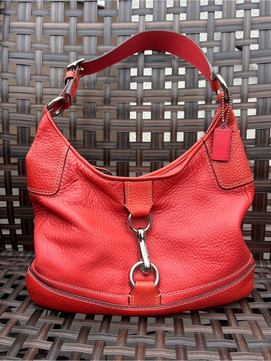 Coach Handbags - RARE Vintage Y2K 2000s Hamilton Clip Hobo Pebbled Leather Shoulder Purse.